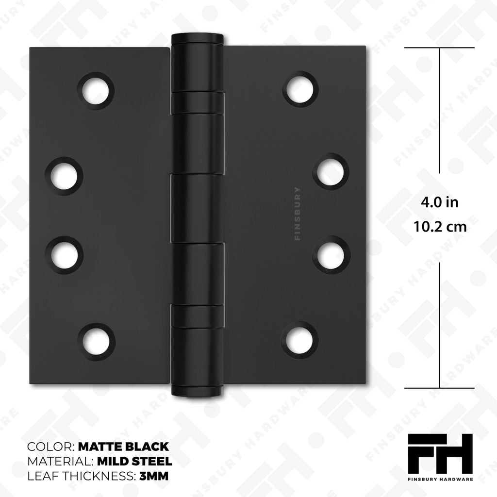 Door Hinge Ball Bearing 4 x 4 Inches Solid 304 Steel Durable Heavy Duty Machined NRP Architectural Grade Mortise