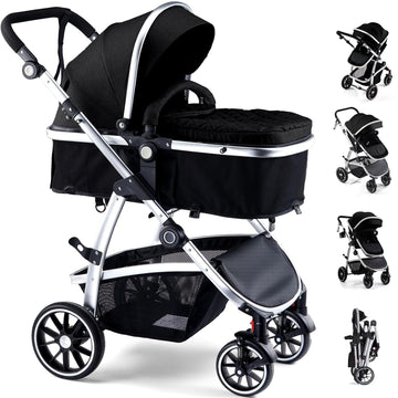 Baby Stroller, in-1 Reversible Toddler Seat with Lie-Flat Mode