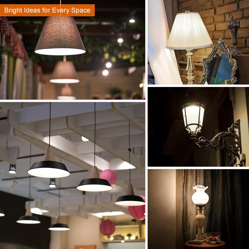 E26 LED Edison Bulbs: 8W Equivalent 80W Dimmable LED Bulbs - Vintage ST58 4000k ‎Neutral White - 800 Lumens High