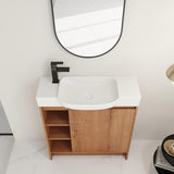 30 Inch Bathroom Vanity with Sink, Freestanding Bathroom Vanity,Flooring Storage Cabinet,Soft-Closing Door with
