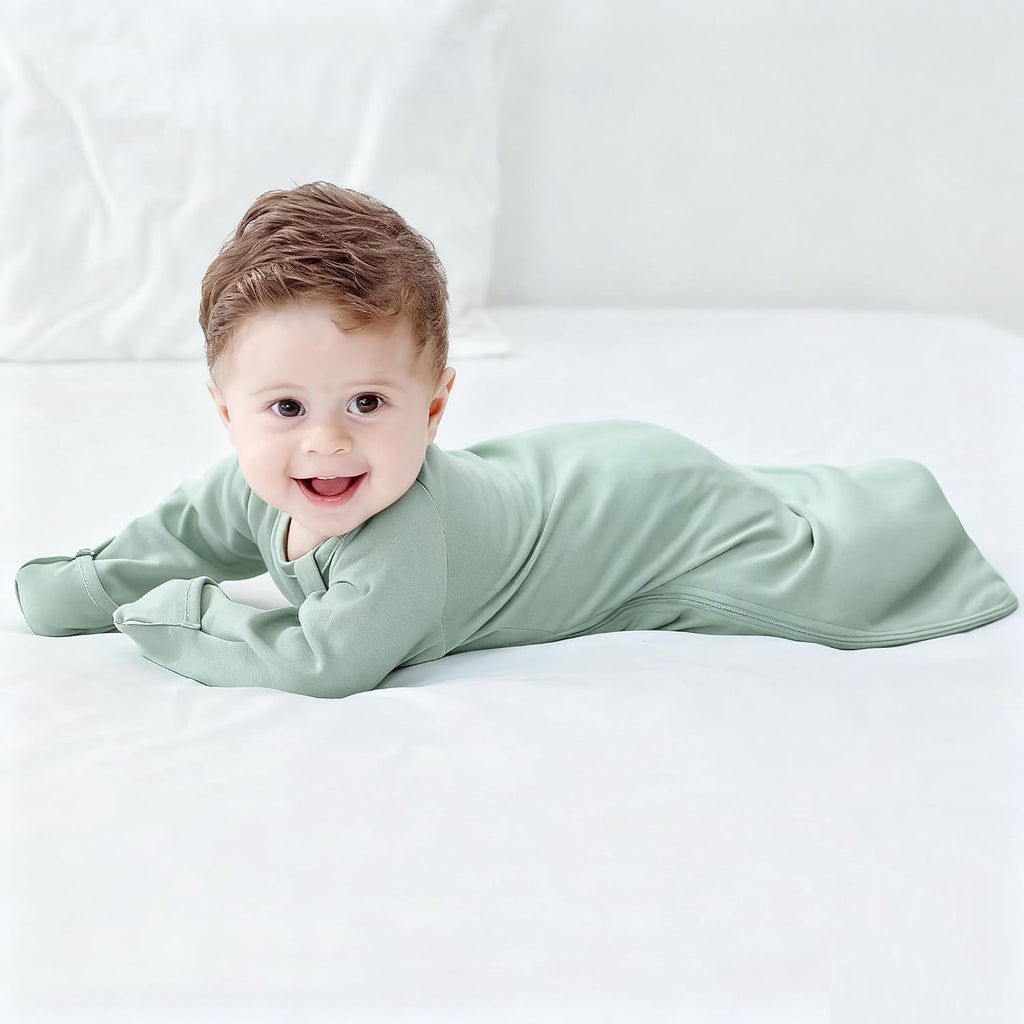 Organic Cotton Transitional Baby Swaddle Sleep Sacks Soft 2 Pack