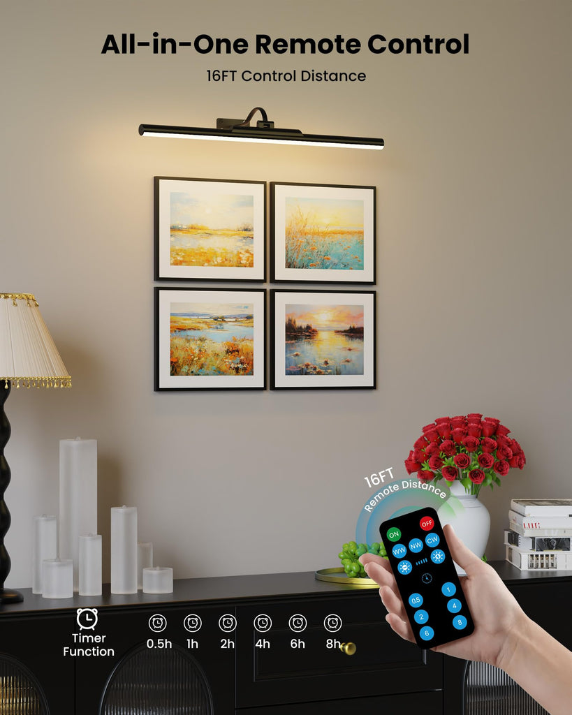 3Pack Picture Light for Wall Gallery Light 24 Inch Black