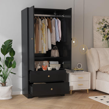 71" Armoire Wardrobe Closet Bedroom Armoire Clothing Storage Cabinet