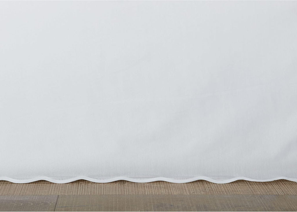 Queen Bedskirt, Cotton Tailored Bedskirt with Split Corners, Oeko-Tex Certified (Solid White)