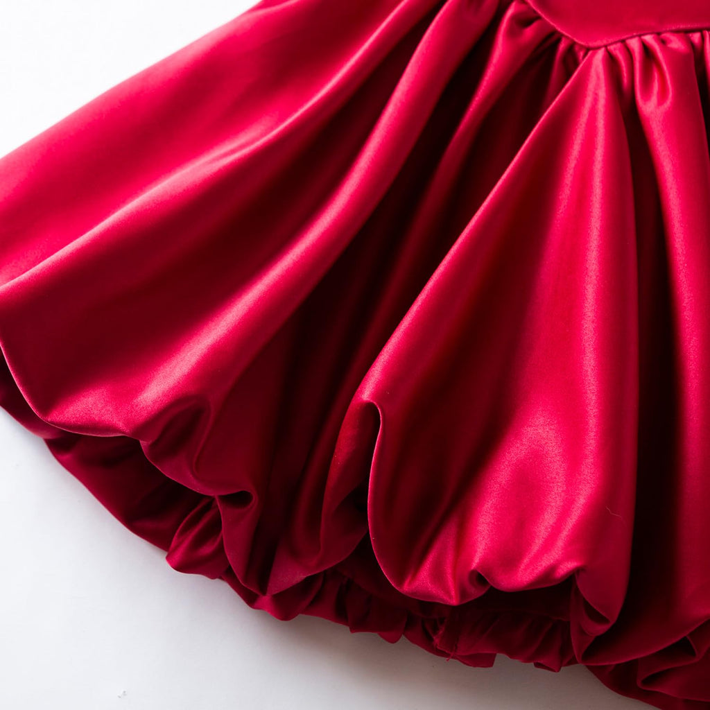 Baby Girl Party Dress Toddler Christmas Tutu Gown Burgundy