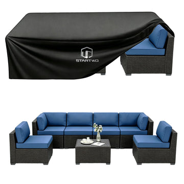 Patio Furniture Covers Waterprpoof, Tear Resistant Rectangular Outdoor Furniture Set Cover for Table and Chairs