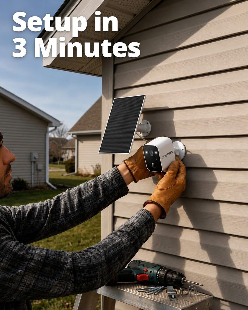 AI 4K Solar Powered Everwatch Battery Wireless Security Camera, AI Detection, Color Night Vision, Spotlight/Siren