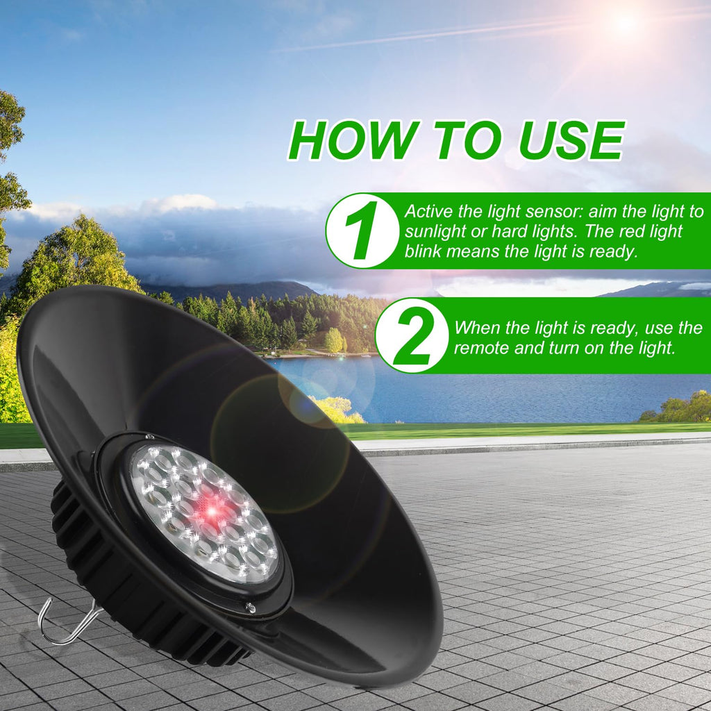 Solar Chicken Coop Light with Timer, 2 Pack Solar Pendant Lights
