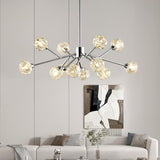 Sputnik Chandeliers for Dining Room Light Fixture Over Table, Modern Crystal Chandeliers, 12 Lights Chrome Lighting Fixtures for Living Room Bedroom Kitchen Island Bar A116-B08L99F41Z