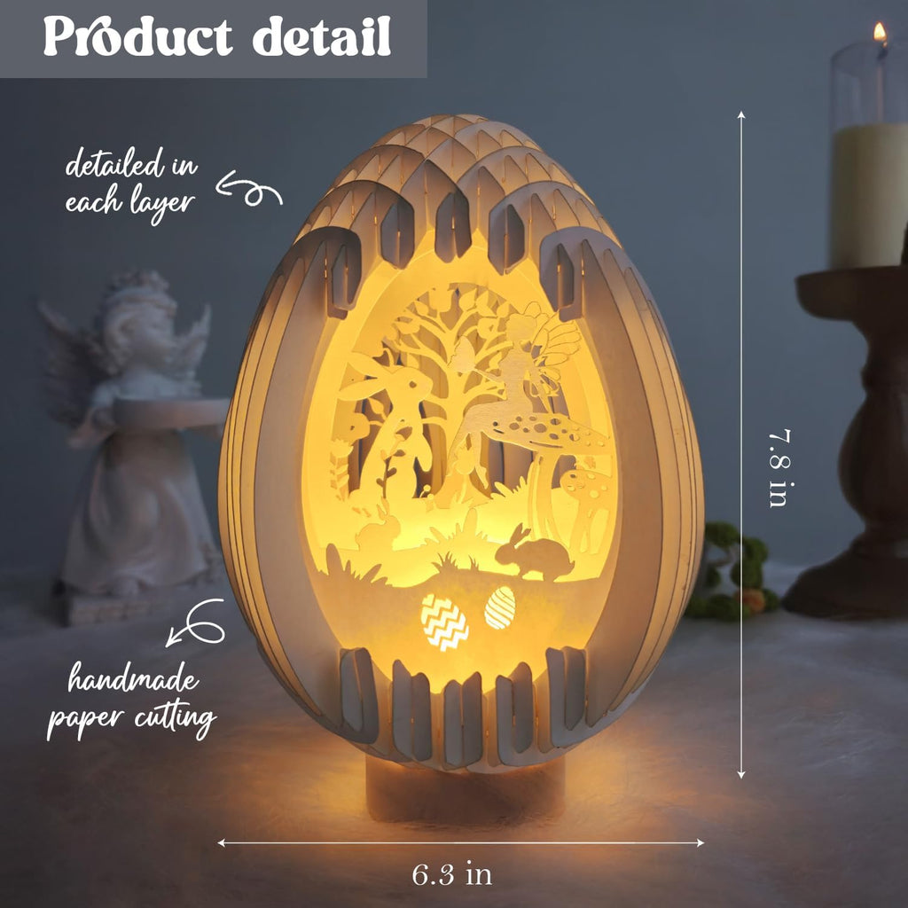 Light Up Easter Egg Bunny Decor with USB Charging