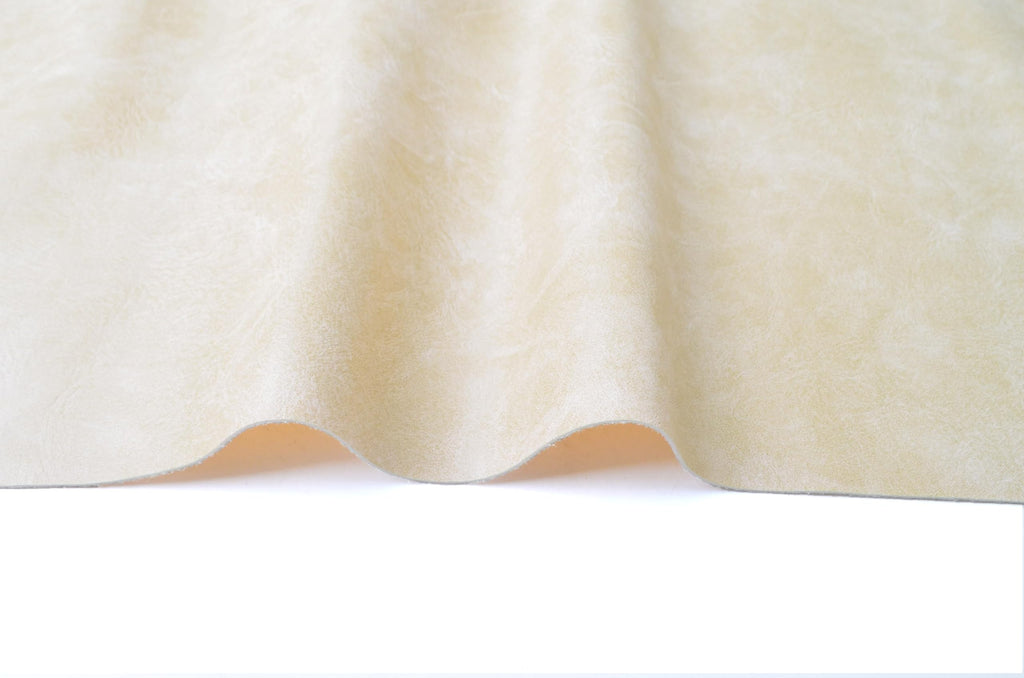 5 Yards 54" x 180" Distressed Crazy Horse Soft Faux Leather Fabric Hot Cream Fake Leather Fabric Upholstery Vinyl for