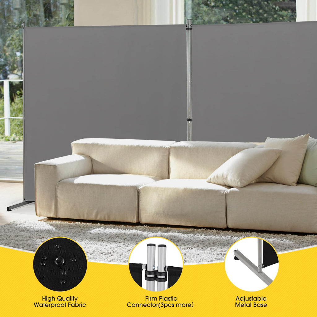 Indoor Room Divider, Portable Office Divider, Room Divider Wall Screen 2 Large Panel, Folding Partition Privacy