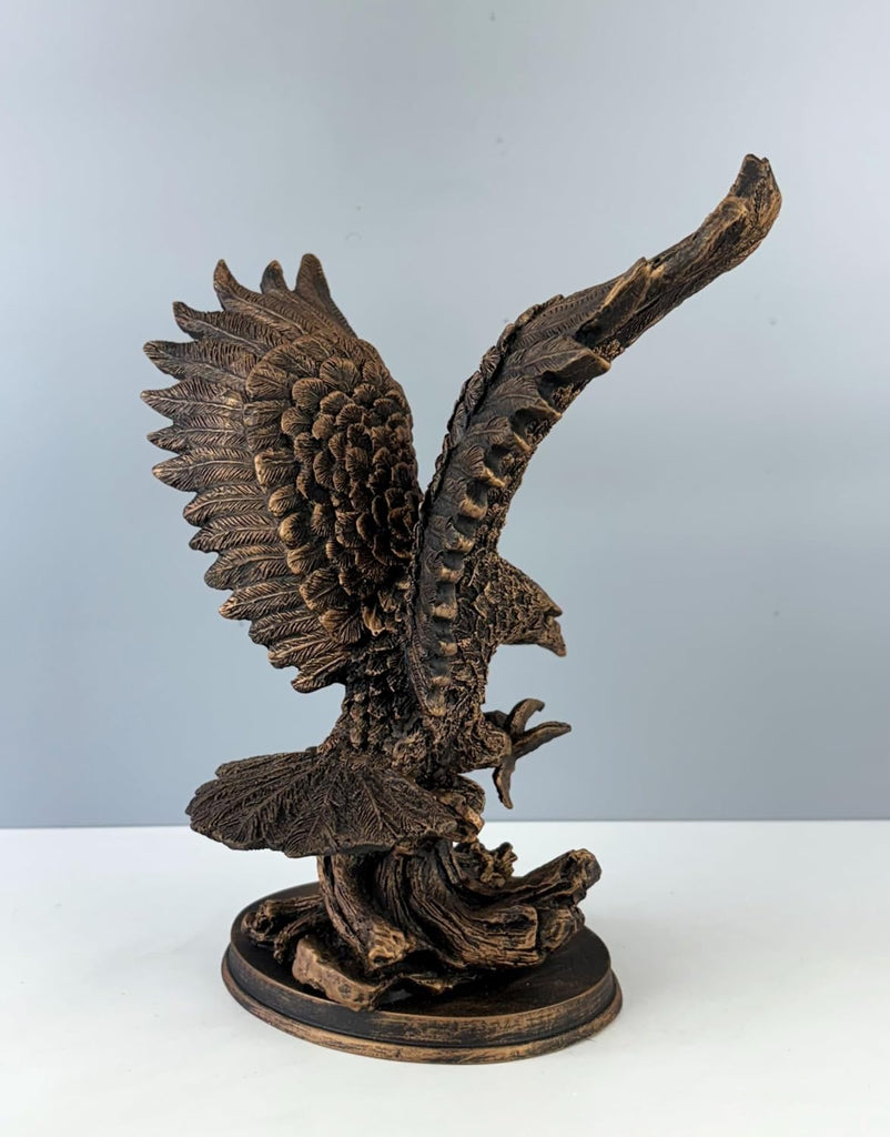 Eagle Statue, 11.8" / 30cm, Eagle Figurine, Statue Decor, Sculpture Art (Bronze)