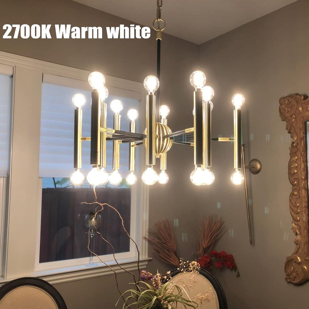 E12 LED Bulb Dimmable 4W G16.5 Frosted Candelabra Bulb Warm White 2700K