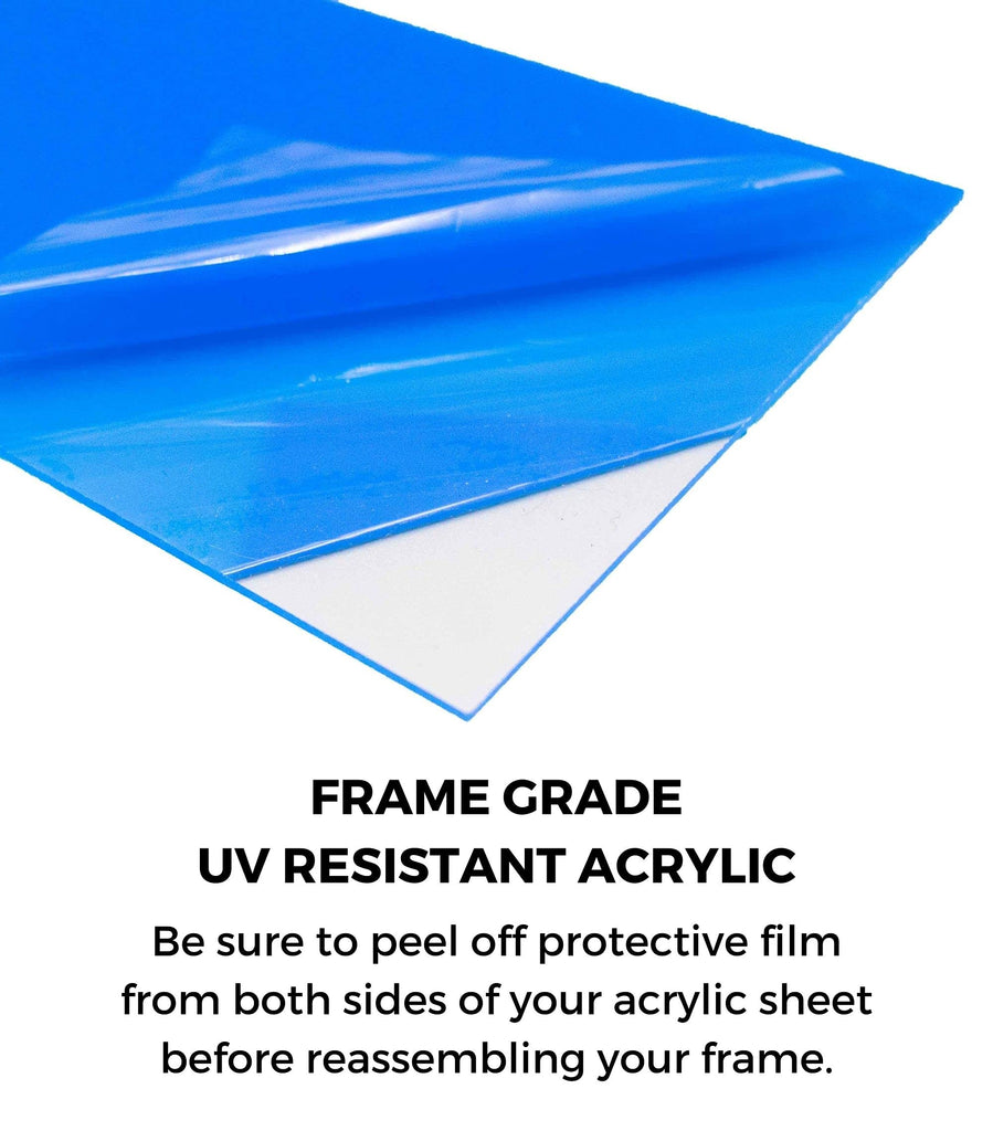 46x25 Frame Black Picture Frame - Complete Modern Photo Frame Includes UV Acrylic Shatter Guard Front, Acid Free Foam