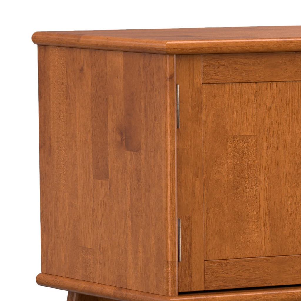 Draper 72" Wide Solid Wood TV Stand in Teak Brown