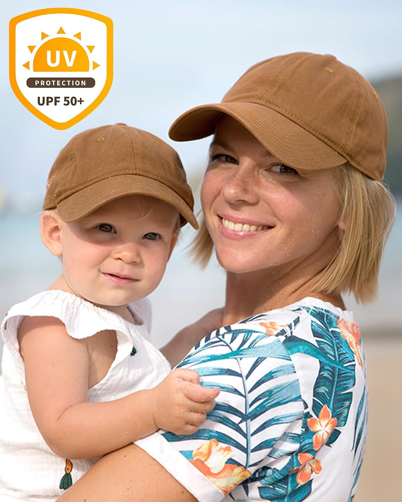 Toddler Baseball Hat Kids Boys Girls Adjustable Washed Cotton Baseball Cap with Ponytail