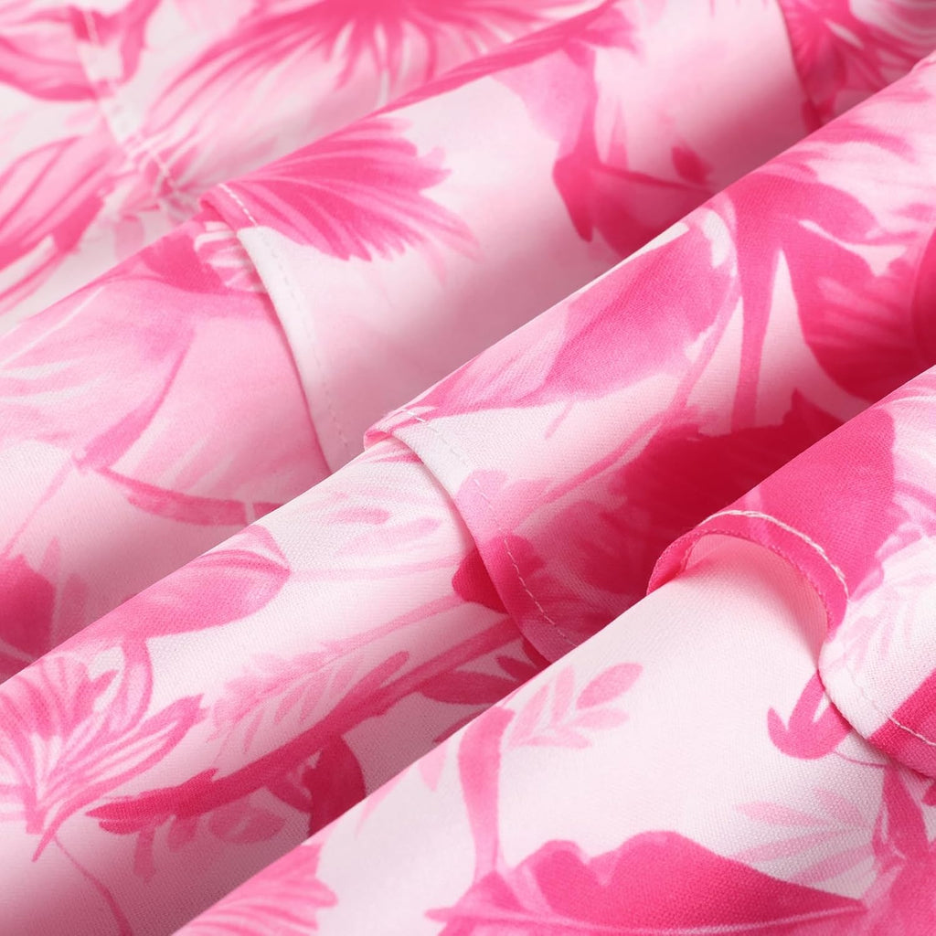 Girls Hawaiian Tropical Maxi Dress Floral Summer Beach Sundress