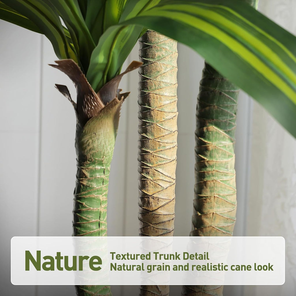 6ft Artificial Dracaena Tree with Natural Trunk