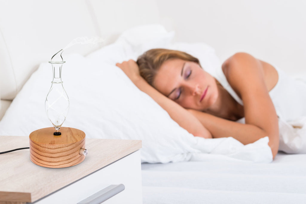 Wood and Glass Essential Oil Diffuser - Solum Lux Vitis - Aromatherapy Diffuser - Essential Oil Nebulizer