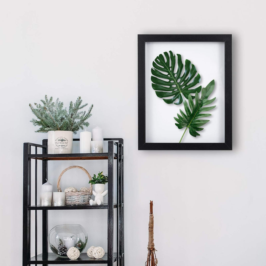 8x10 Shadow Box 3D Picture Frames, Wood & Glass, 3 Pack, Black