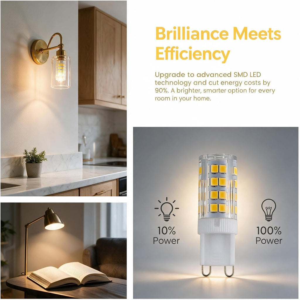 G9 LED Bulb 2.5W 20W Eq Dimmable 2700K Warm White 250Lm 2-Pack