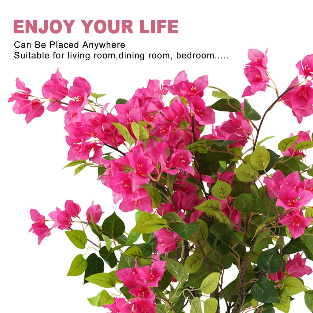 Bougainvillea Tree 2 Pack, 3FT Pink Faux Flowering Plant