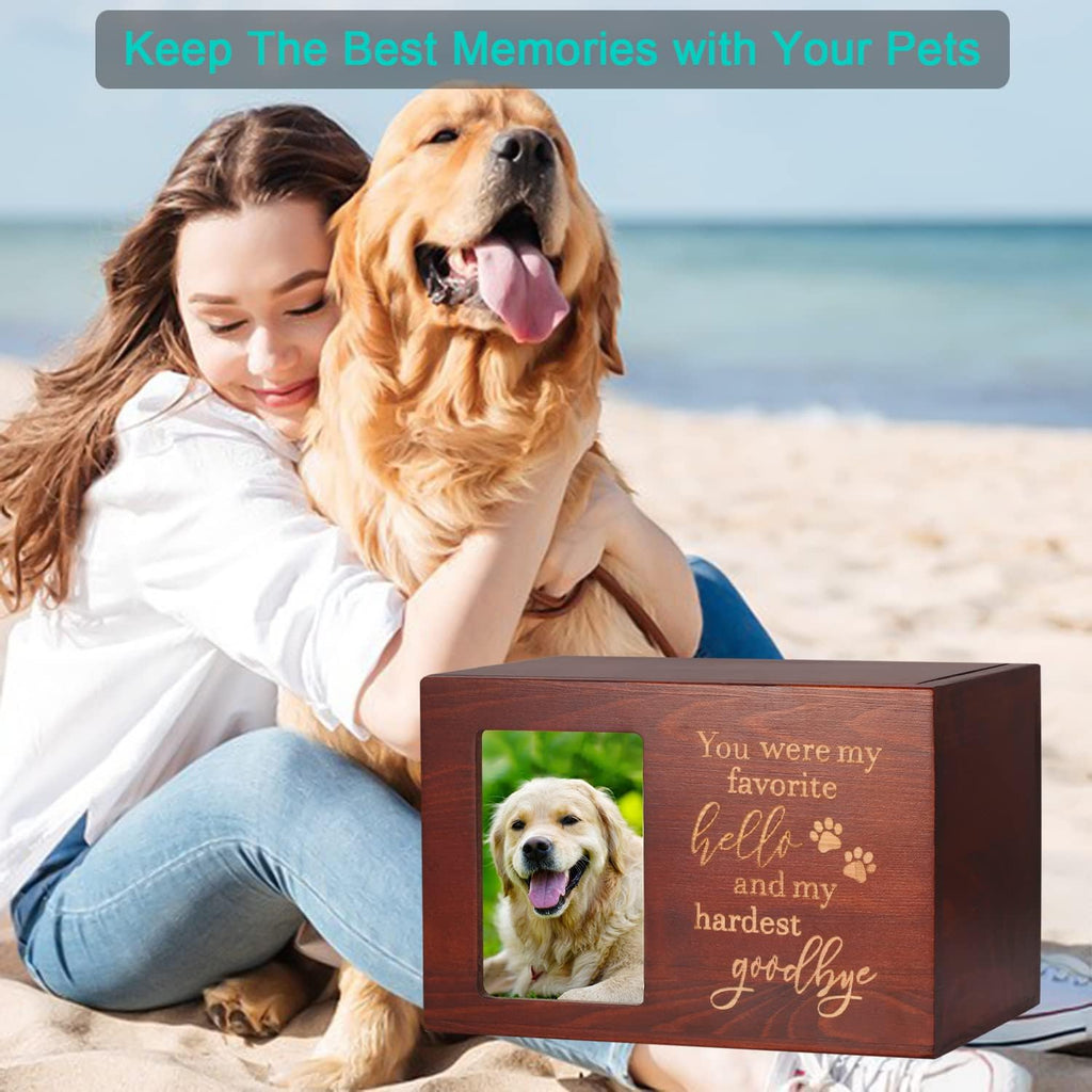 Pet Memorial Urns for Dogs or Cats Ashes with Photo Frame