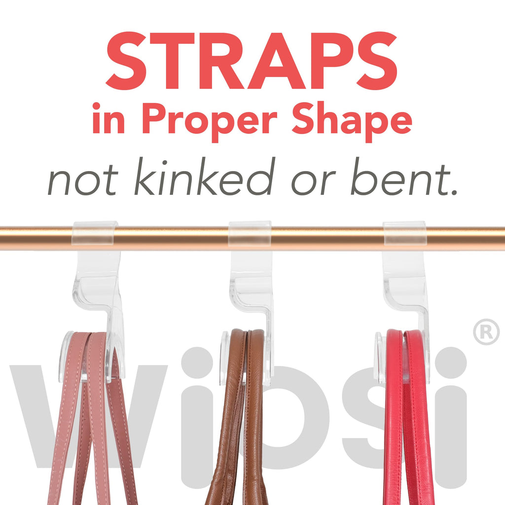 Clear Purse Hanger Closet 3 Pack, Acrylic Purse Hooks for Closet