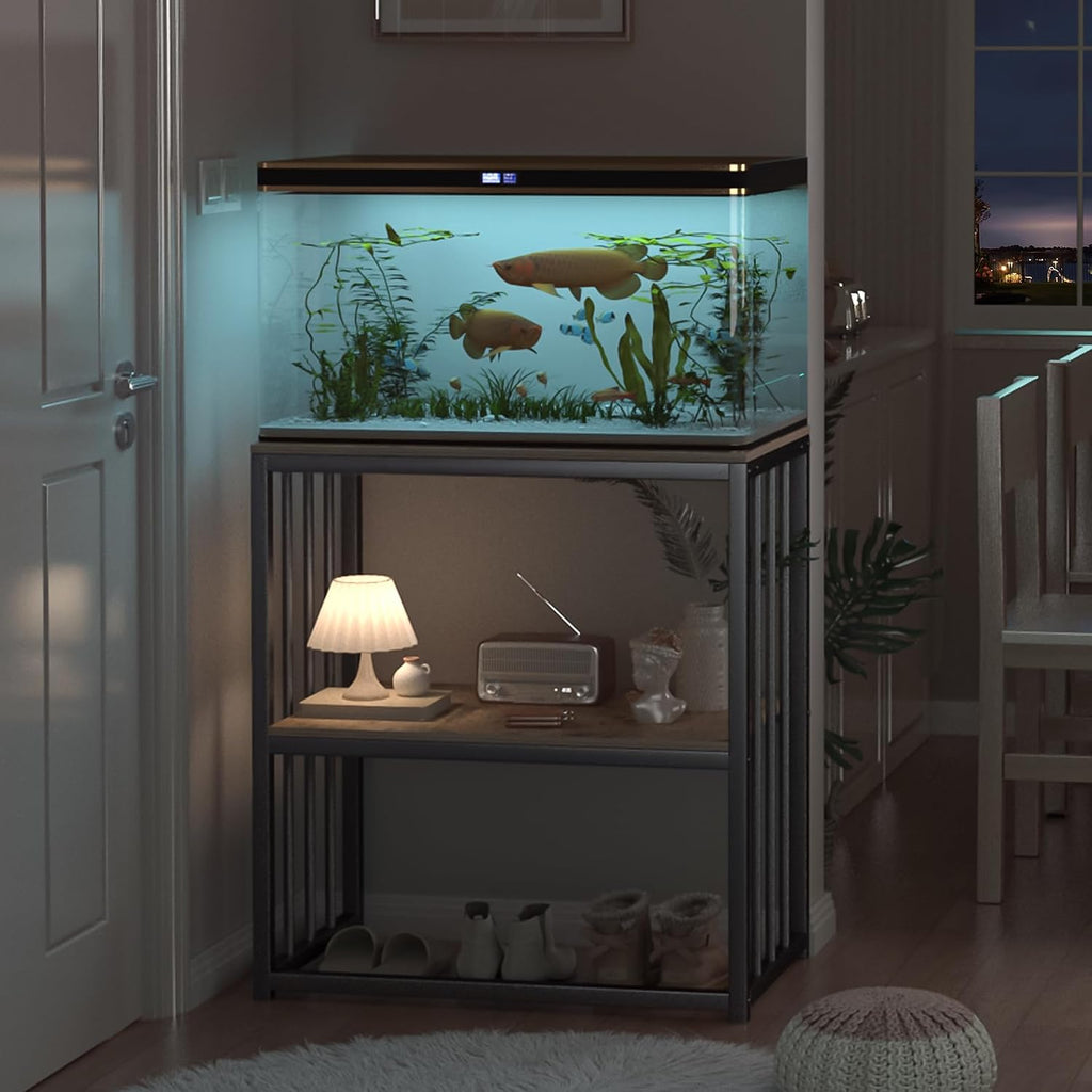 20-29 Gallon Aquarium Stand, Heavy Duty 2-Tier Metal Fish Tank Stand with Storage Shelf, Holds Up to 400 LBS