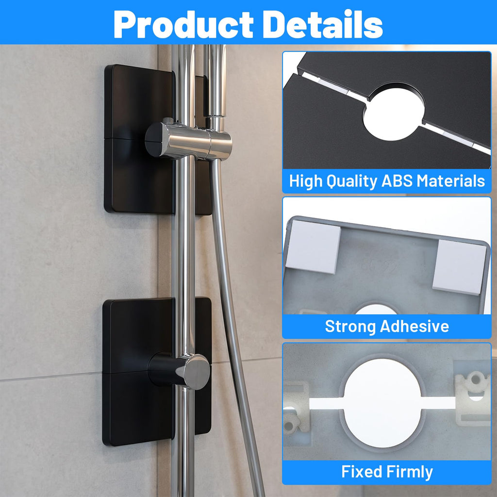 2PCS Escutcheon Plate 22mm Square Shower Arm Wall Split Flange