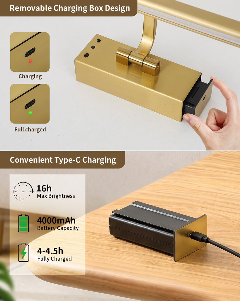 Battery Operated Picture Light for Wall, LED Art Light