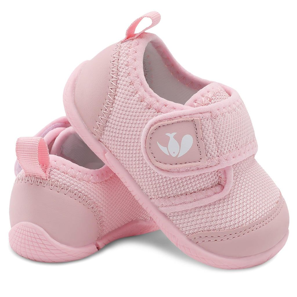 Baby First Walker Shoes Boys Girls Canvas Shoes Newborn Crib Shoes Anti-Slip Star Sneaker Pink
