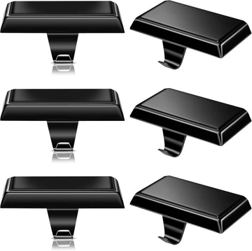 Christmas 6 Pcs Black Stocking Holders Mantel Hook Hangers Fireplace Hooks Hanger Grip Bases for Christmas Party