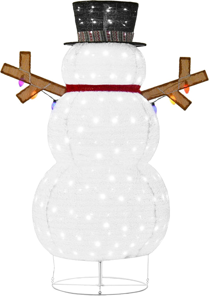 5ft Lighted 3D Snowman Outdoor Christmas Decor