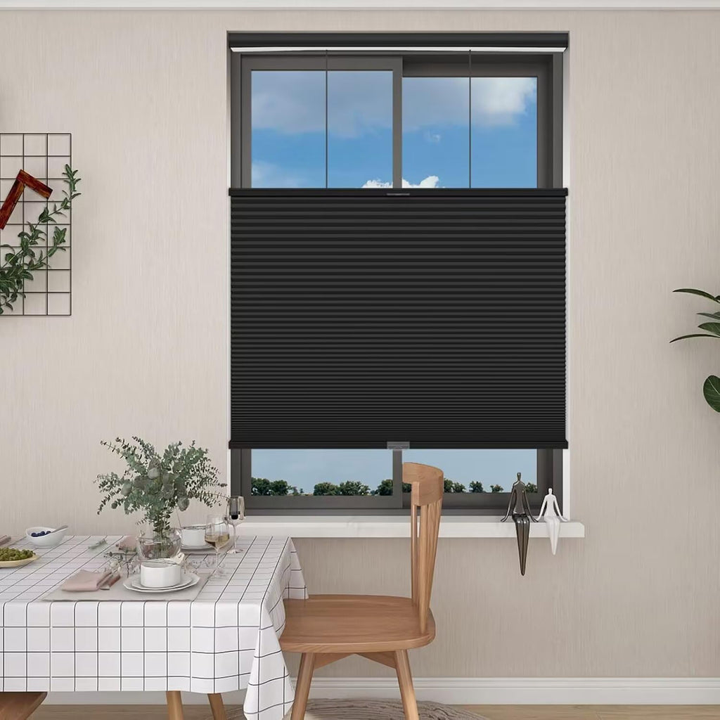 Top Down Bottom Up Shades,Blackout Cellular Shades Cordless, - Black
