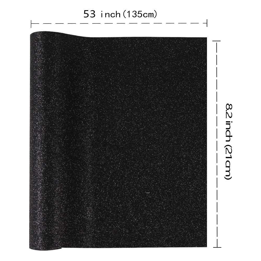 Glitter Faux Leather Sheets: PU Fabric Roll Canvas Back for Craft