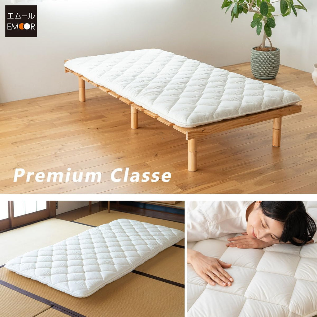 Japanese Futon Mattress Premium Queen, Floor Sleeping Mat Tatami Shikibuton Igusa Natural Cotton