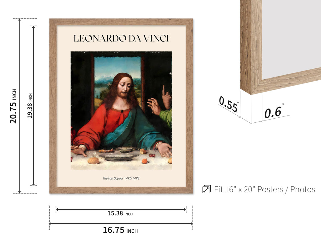 Master The Last Supper Print - Da Vinci Poster - Jesus Christ Art - Italian Renaissance Wall Design - Religious