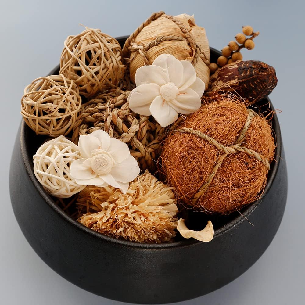 Large Decorative Balls for Bowls, Brown White