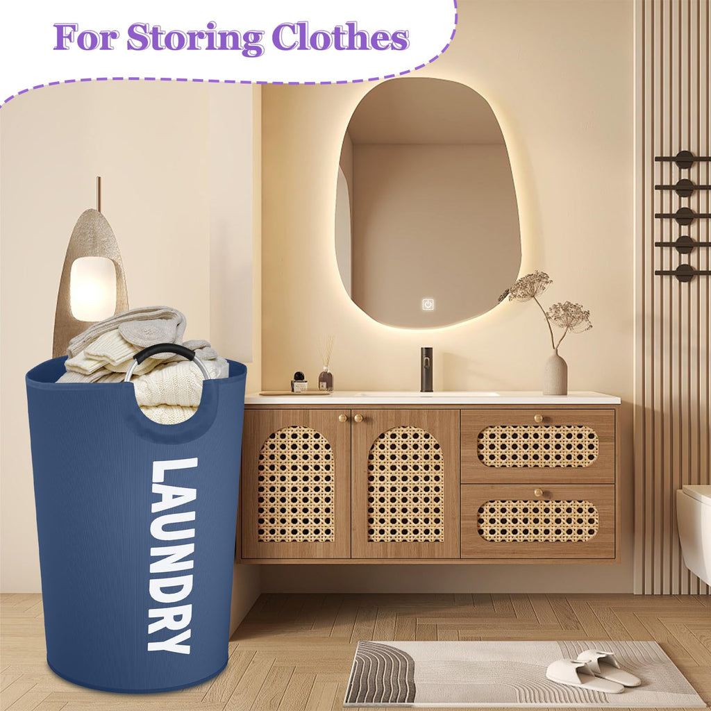 125L Collapsible Laundry Basket with Handles, Extra-large Laundry Hamper , Freestanding Dirty Clothes Basket, Sturdy