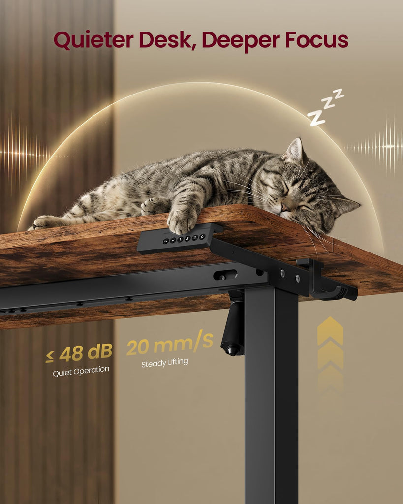 Standing Desk, 63x28 Inch Electric Adjustable Desk, 30-Min Assembly