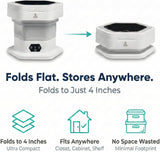 Portable Folding Washing Machine, 12L Mini Washer for Baby Clothes, Underwear, Delicates - Foldable, Quiet