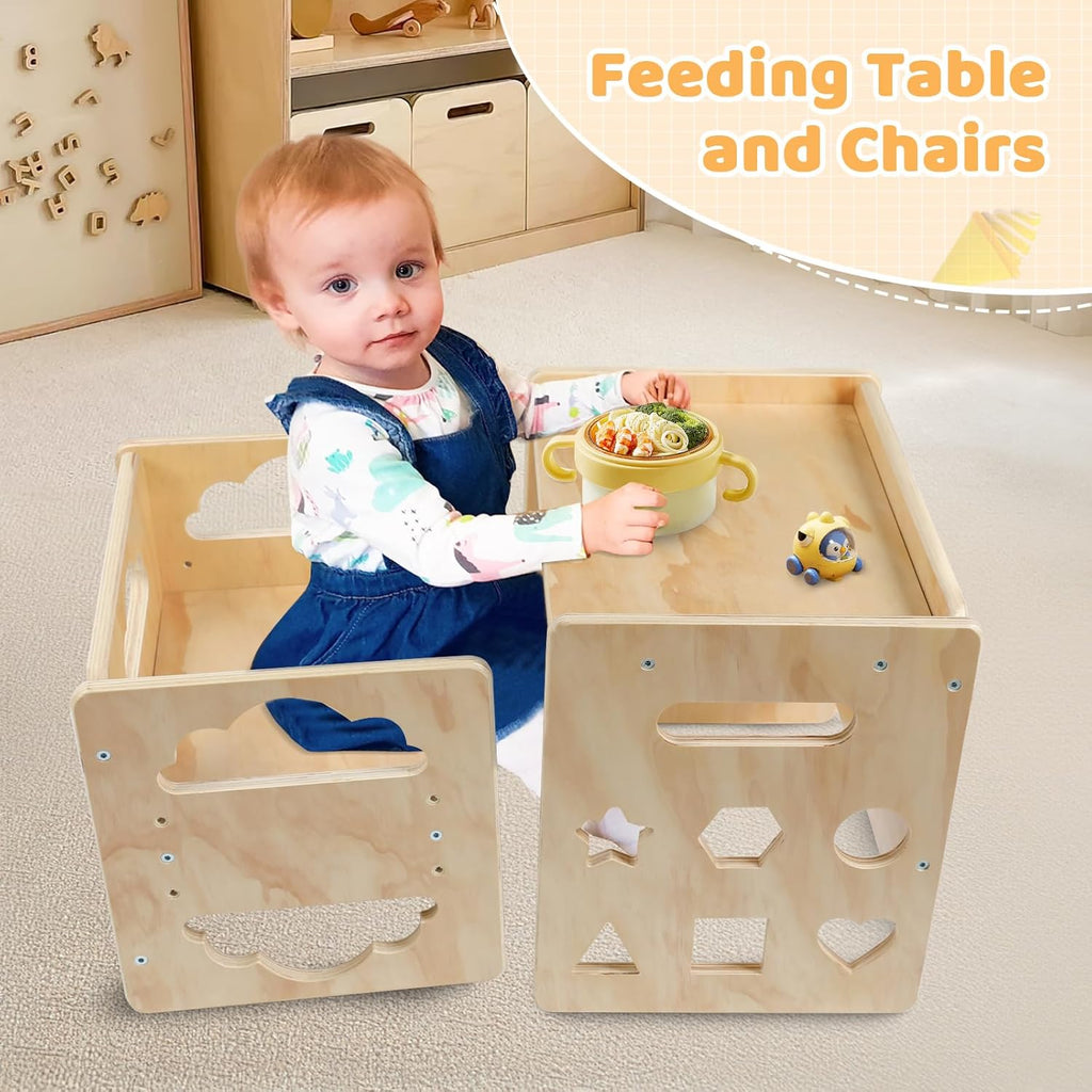 Table and Chair Set, Toddler Table and Chair Set, for 1-3 Kids
