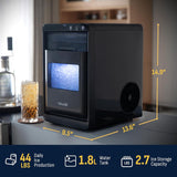 Nugget Ice Maker Countertop | 44 lbs/Day Pebble Ice Machine with Self-Cleaning | Soft Chewable Pebble & Sonic-Style