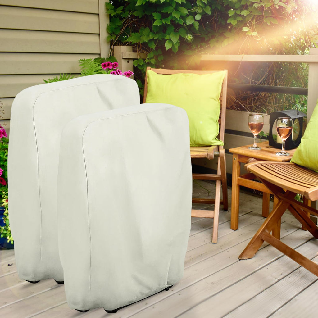 Outdoor Folding Chair Covers 2PCS, Zero Gravity Chair Cover 28" W x 13" D x 43" H, Waterproof 210D Oxford Funiture