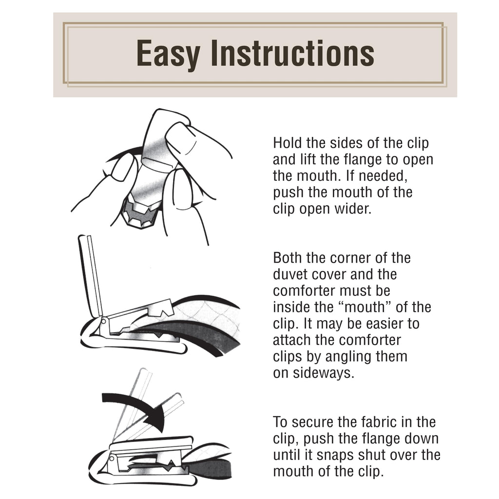 For Duvet Covers, Helps Prevent Blanket from Bunching or Shifting, 4-Pack
