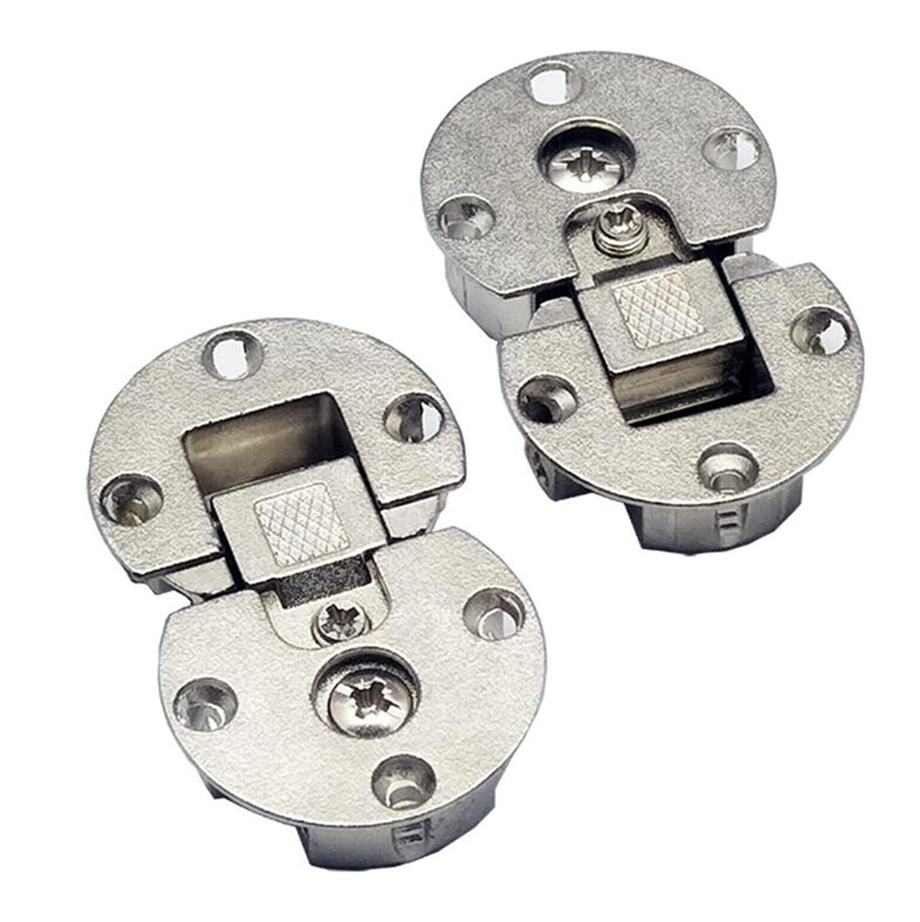 2 Pieces)-90 Degree Page Turning axis Adjustable Cabinet Door Concealed Hinge Special Table Drop Down Hinge Flush