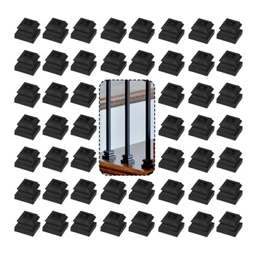 50-Pack Baluster Shoes, Aluminum Flat Shoes with Screws