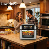 16 Qt Air Fryer Toaster Oven Combo with Ceramic Coating and Viewing Window, XL 9-In-1 Convection Oven, Top 1700W